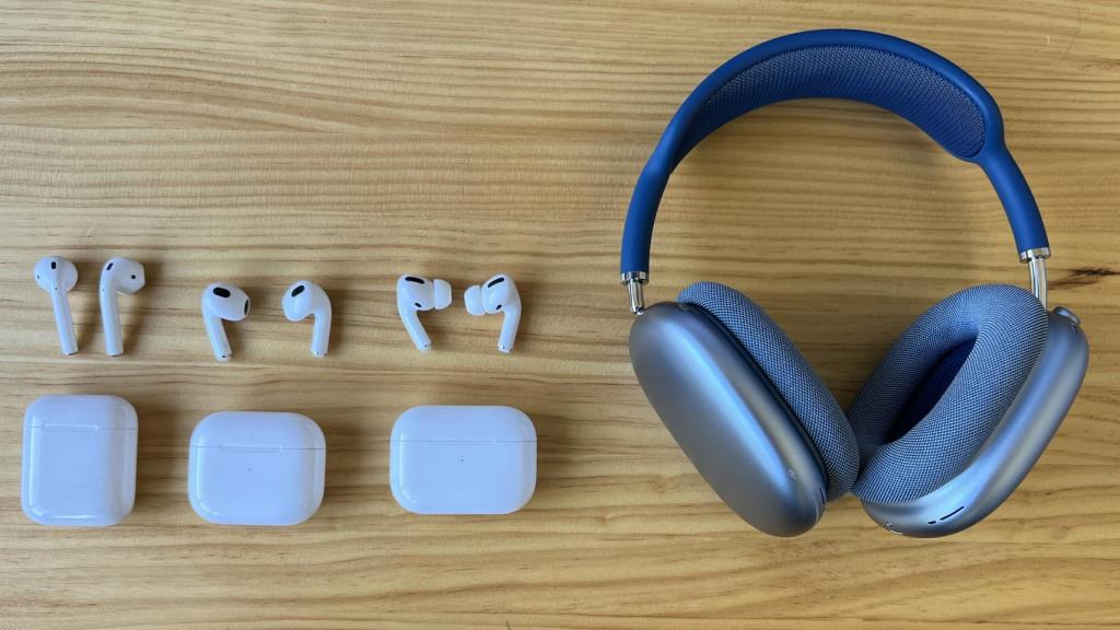 AirPods 2, AirPods 3, AirPods 3 y AirPods Max