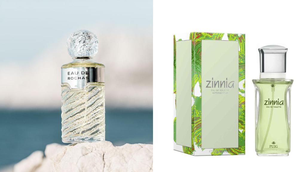 Eau de Rochas y Zinnia, la imitación hecha por Deliplis.