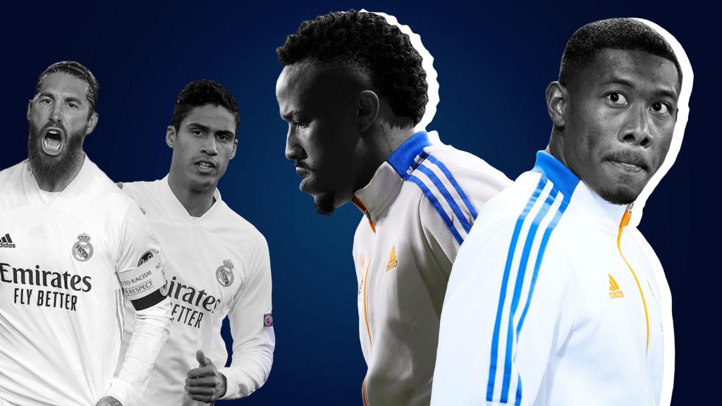 Alaba y Militao, en un fotomontaje con Ramos y Varane