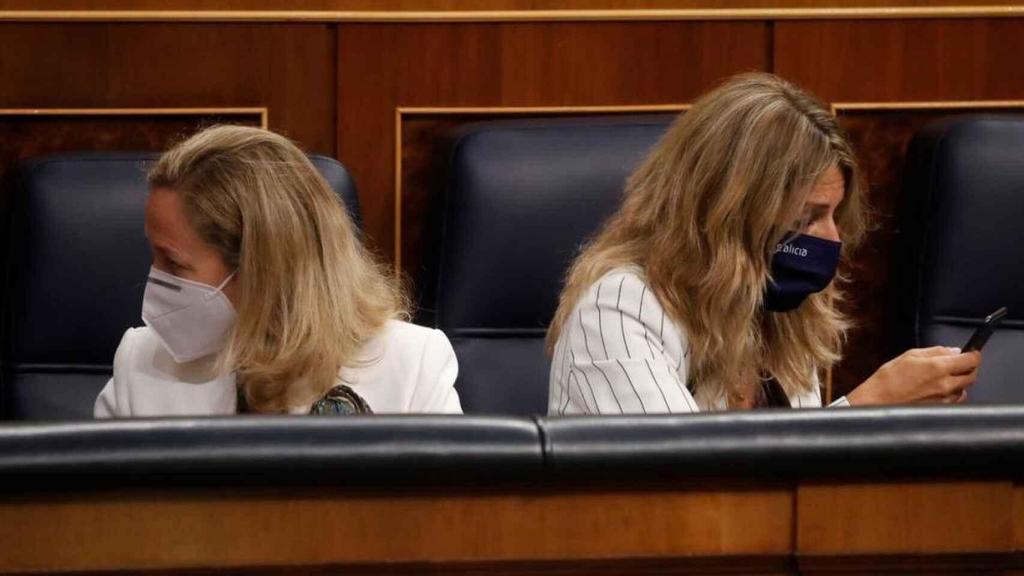 Nadia Calviño y Yolanda Diaz.