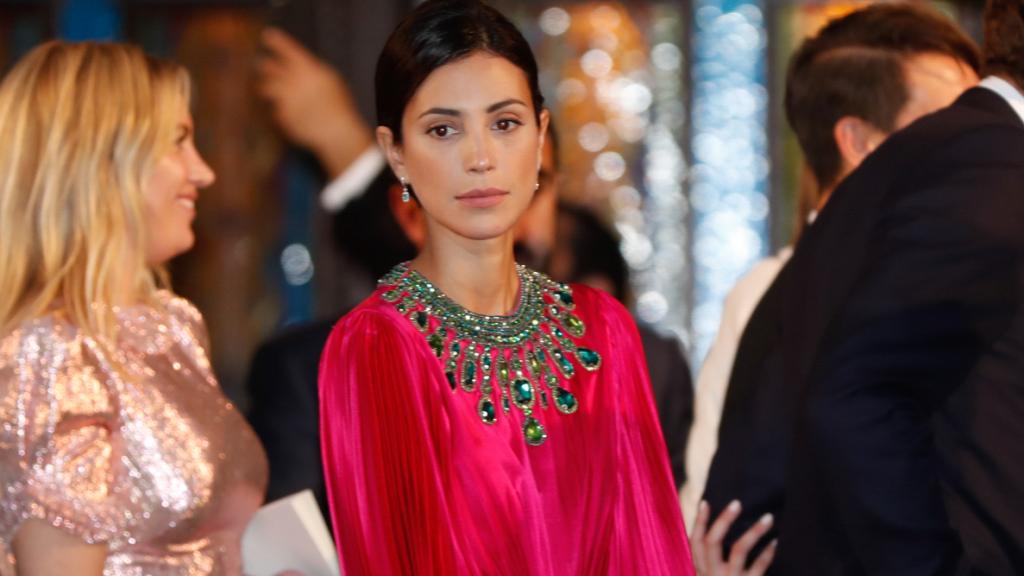 La aristócrata Sassa de Osma en la boda de Philippos de Grecia y Nina Flohr.