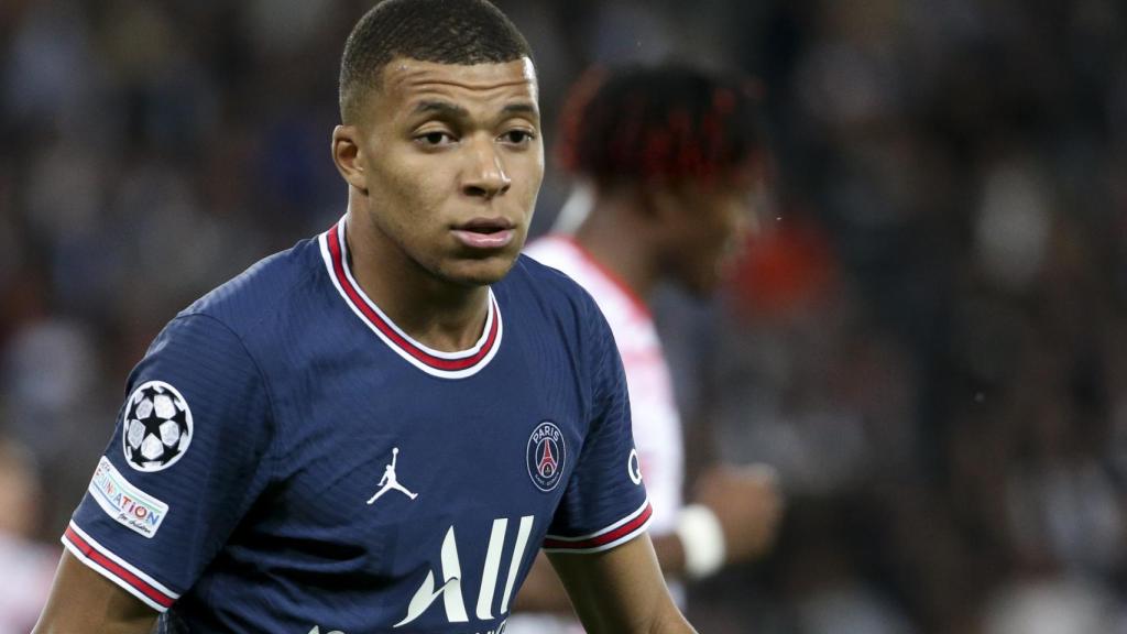 Kylian Mbappé, en un partido del PSG de la temporada 2021/2022