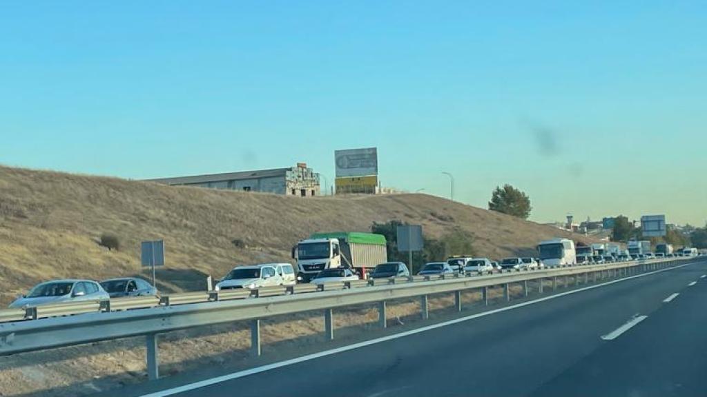 La A-42, sentido Toledo, atascada en la zona de Illescas.