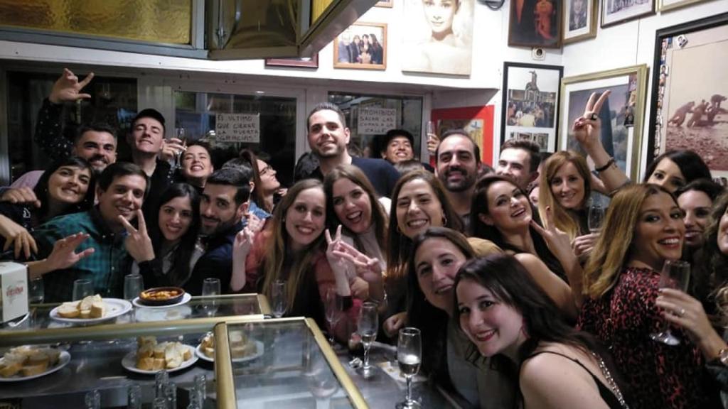 Una habitual estampa prepandémica en el Pimpi Florida.