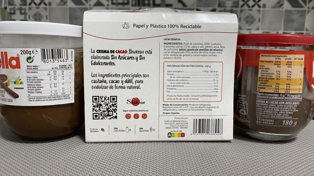 Valores nutricionales e ingredientes