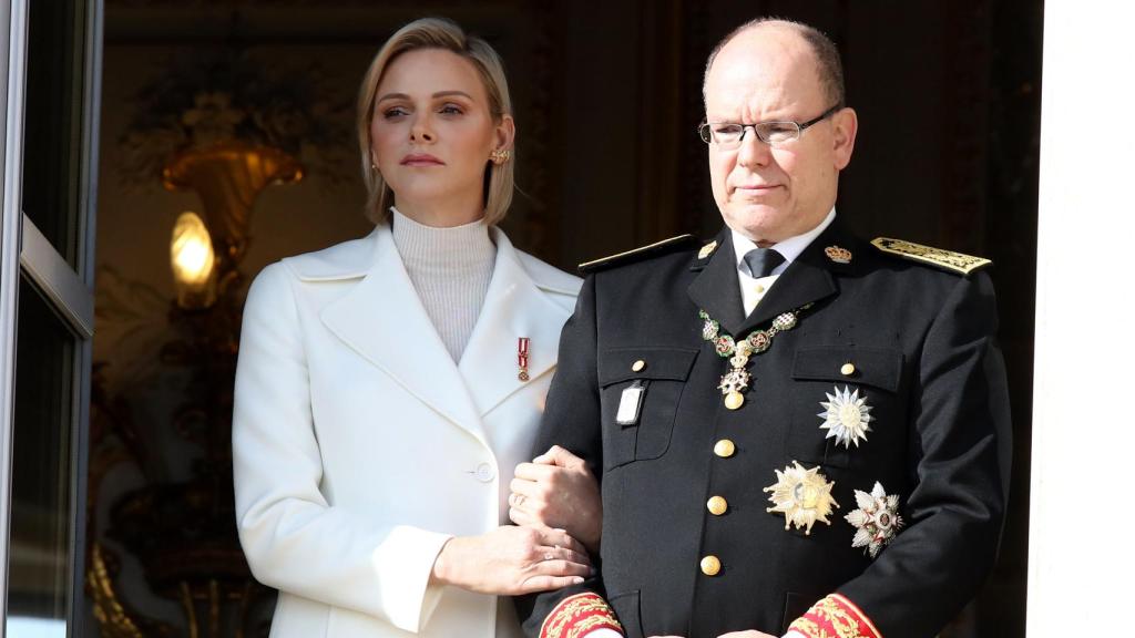Alberto y Charlène en una imagen de archivo tomada en noviembre de 2019 el Día Nacional de Mónaco.
