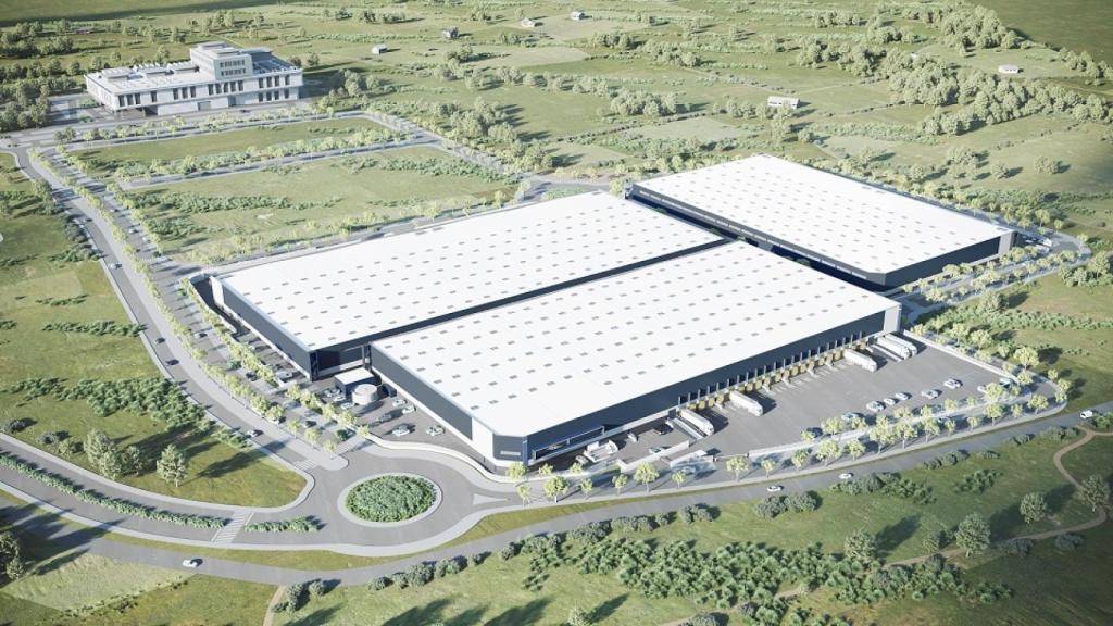 Infografía del resultado final del parque logístico.