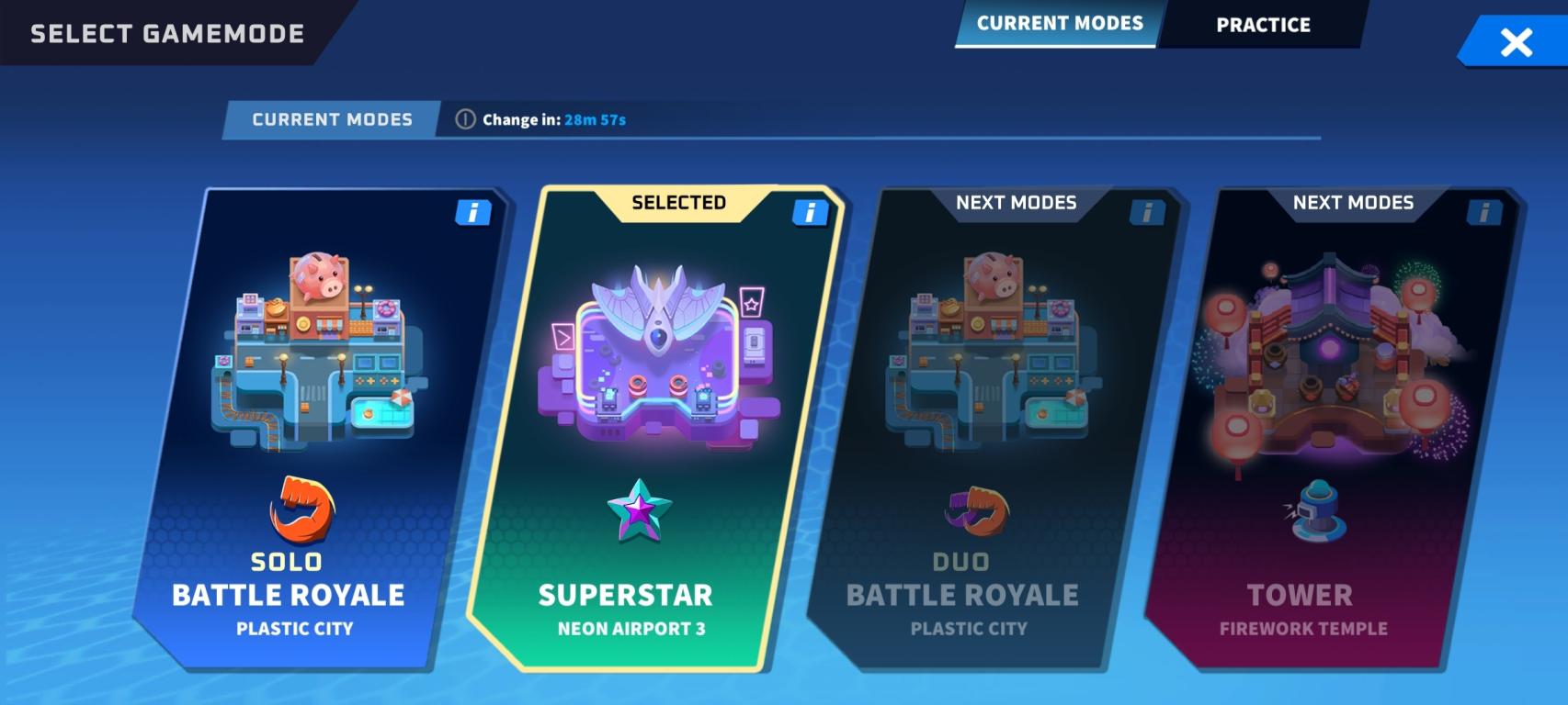 Tipos de partida en Thetan Arena