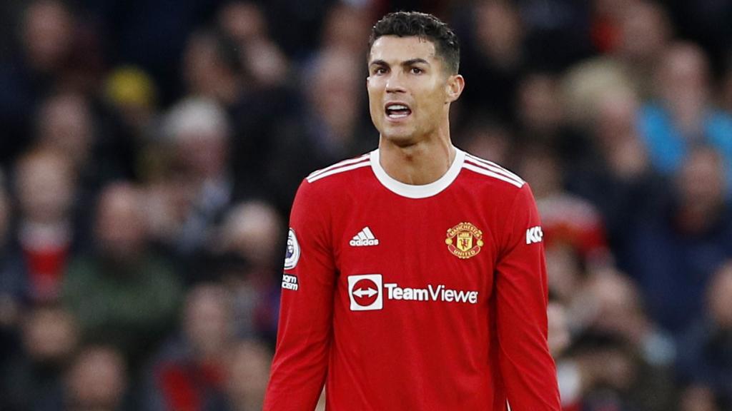 Cristiano Ronaldo, en un partido del Manchester United de la temporada 2021/2022