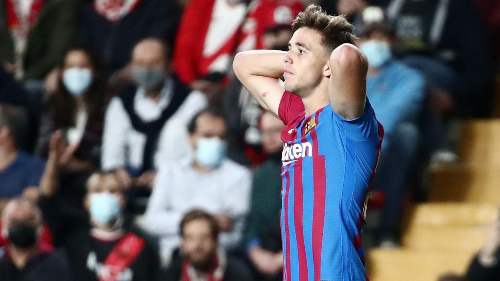 Nico González se lamenta por una ocasión fallada