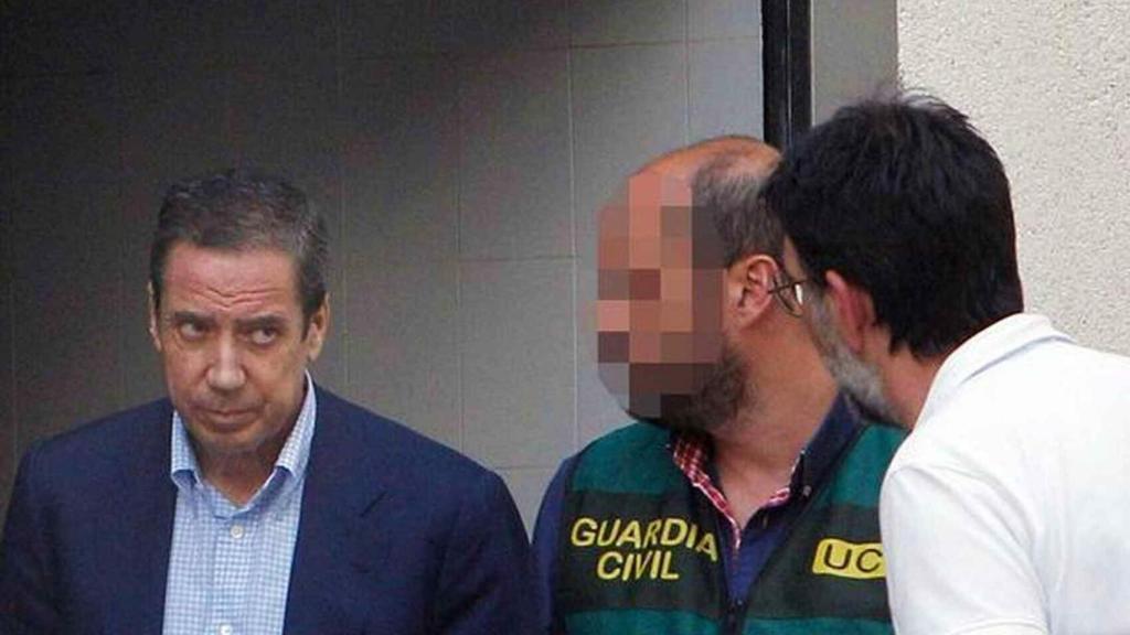 Eduardo Zaplana, durante uno de los registros del caso 'Erial'. EE