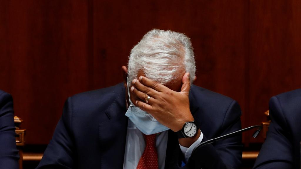 António Costa durante el debate de los Presupuestos en el Parlamento portugués.