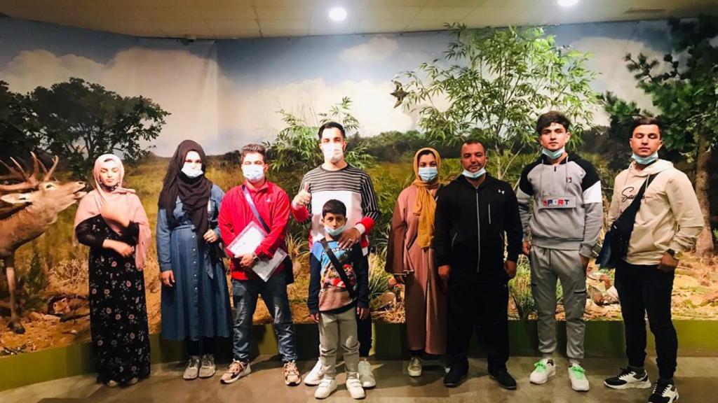 Said junto a su hijo y varios miembros de su familia, a su llegada a Ciudad Real.