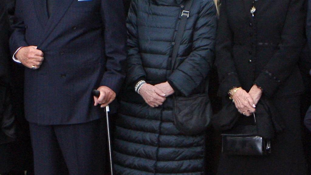 Constantino, Irene y Sofía, en el memorial por el 50 aniversario de la muerte de Pablo I de Grecia.