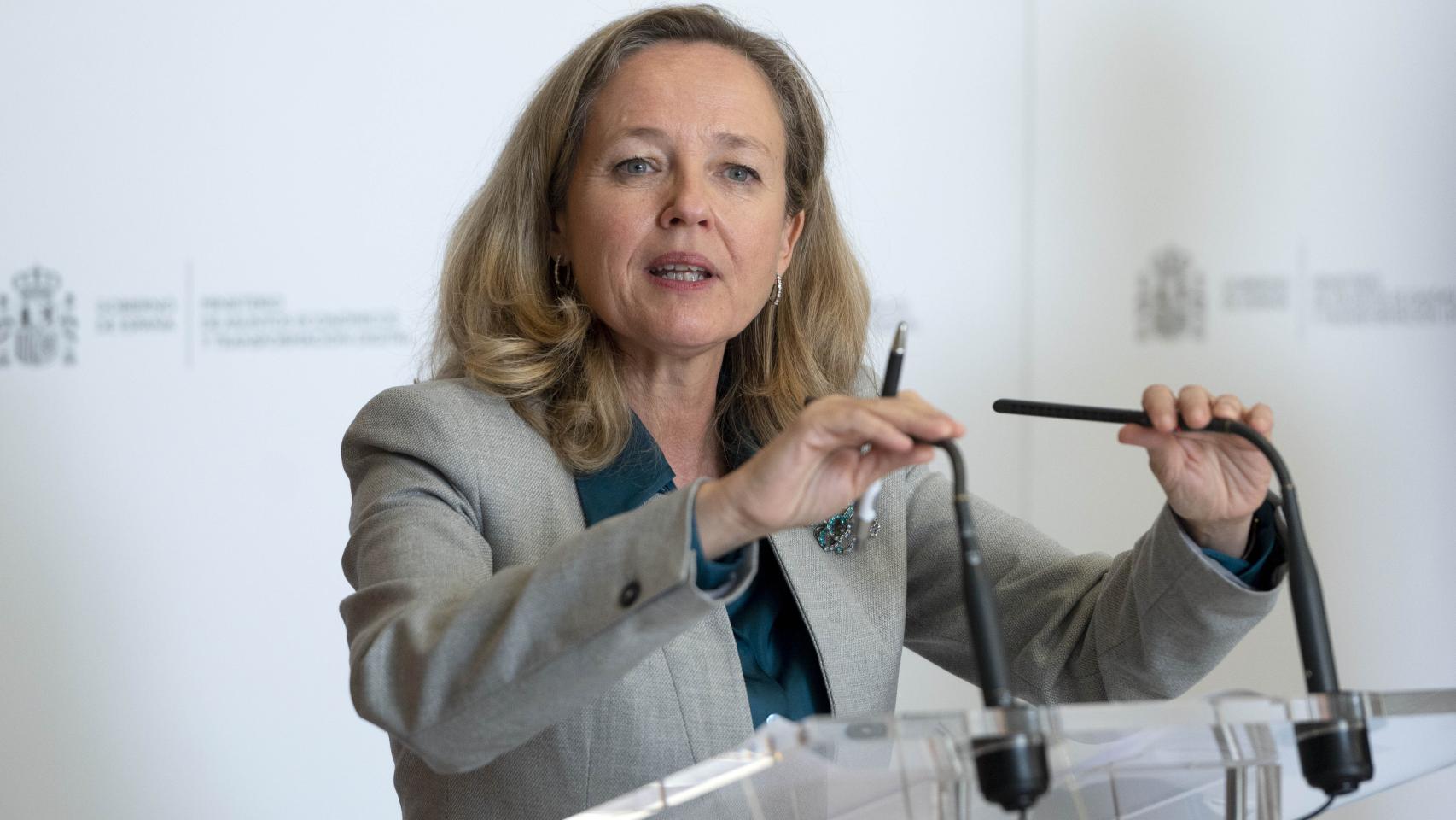 La vicepresidenta primera y ministra de Asuntos Económicos, Nadia Calviño.