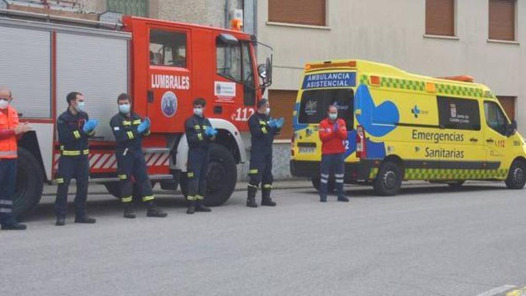 Bomberos y sanitarios de Lumbrales