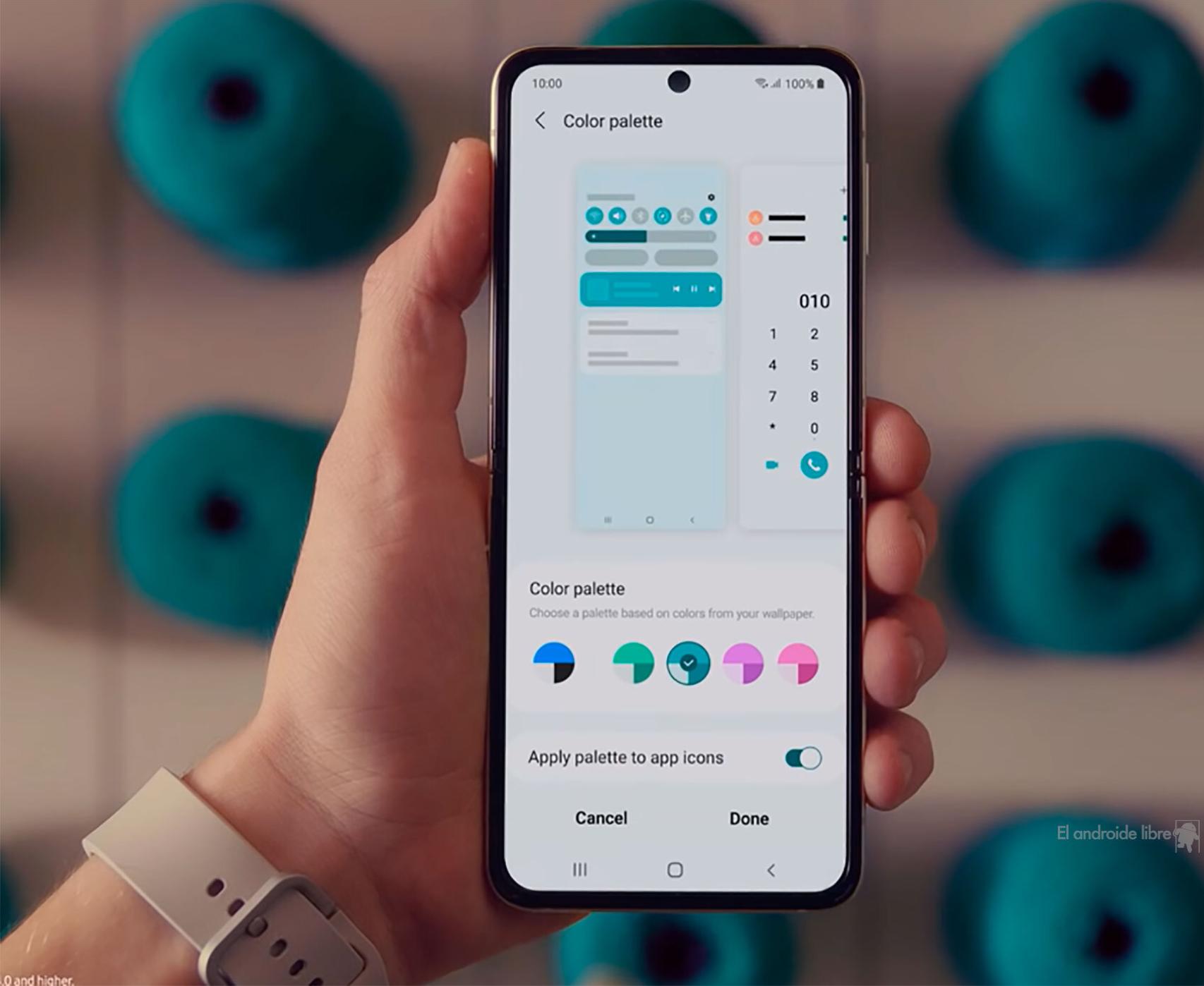 Paleta de color en One UI 4