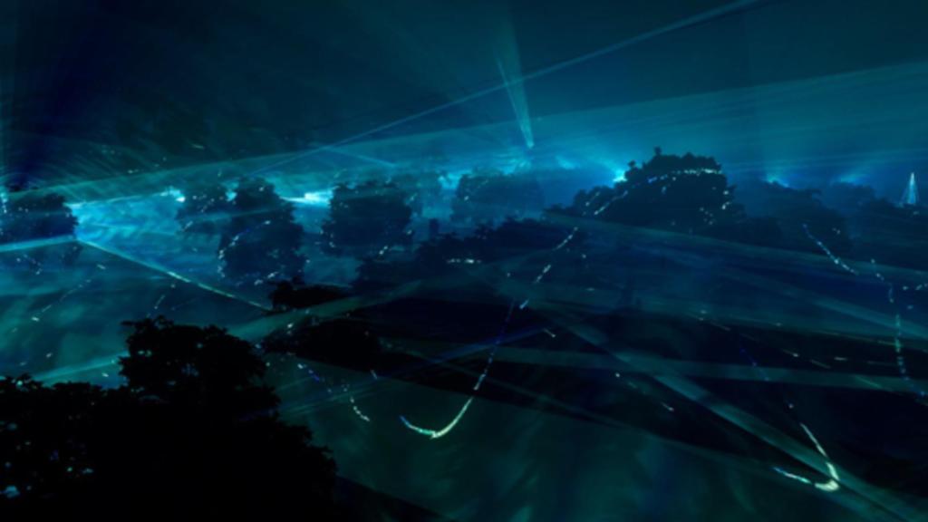 Obra de Maxi Gilbert en Jardines del palacio de Buenavista.