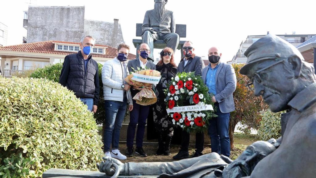 Ofrenda floral en homenaje a Valle Inclán