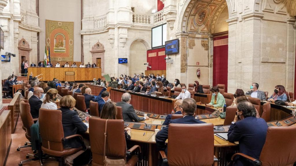 Un momento de las votaciones a las iniciativas de los grupos en el debate.