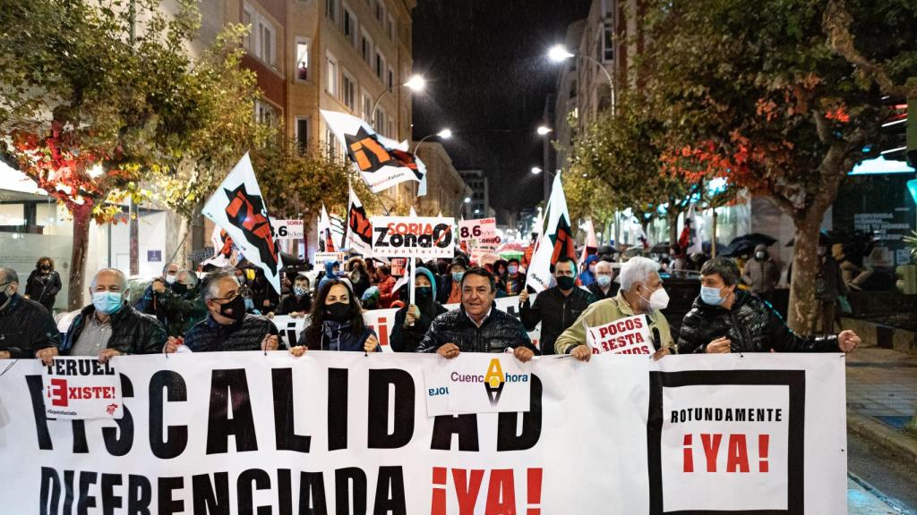 Manifestación convocada por la plataforma Soria ¡Ya! para pedir la fiscalidad diferenciada