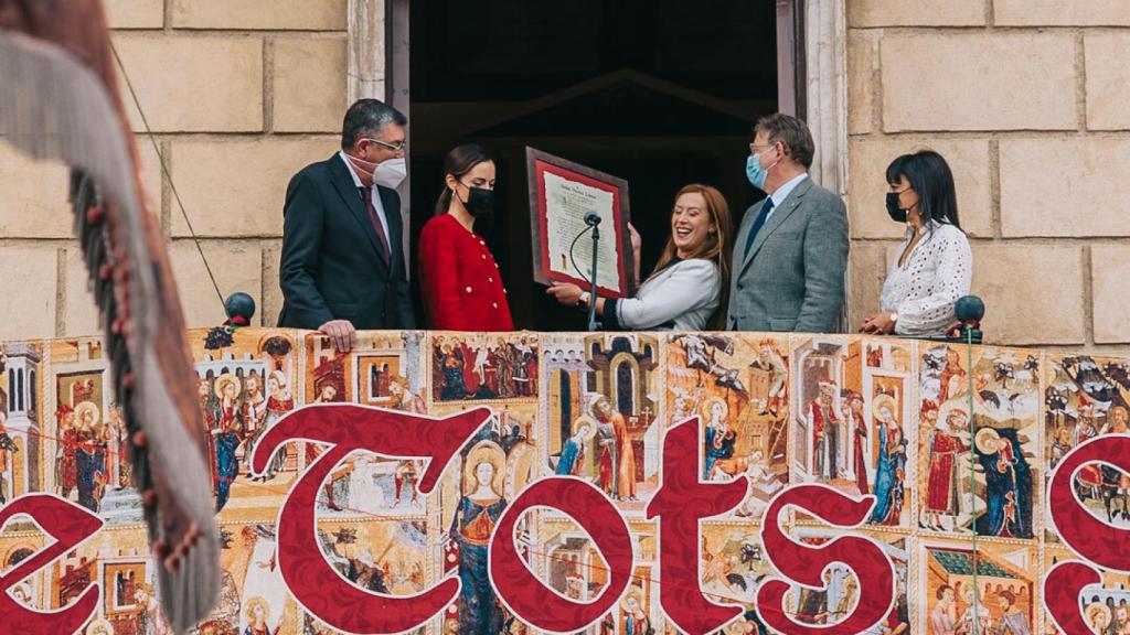 Ximo Puig, en la inauguración de la Fira de Tots Sants de Cocentaina, este sábado.