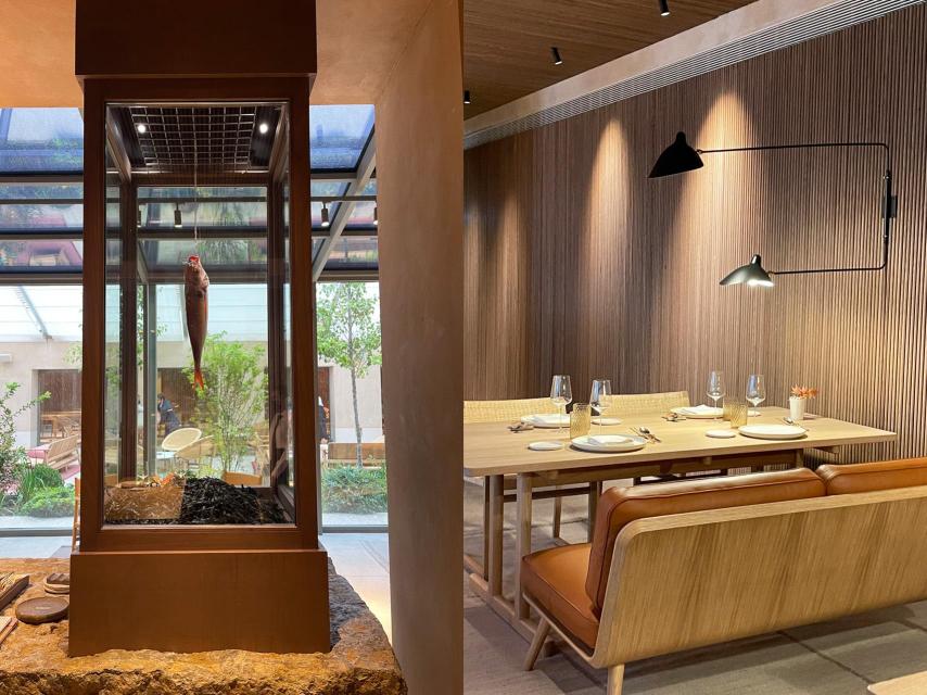 La sala de Desde 1911 y su vitrina de pescado