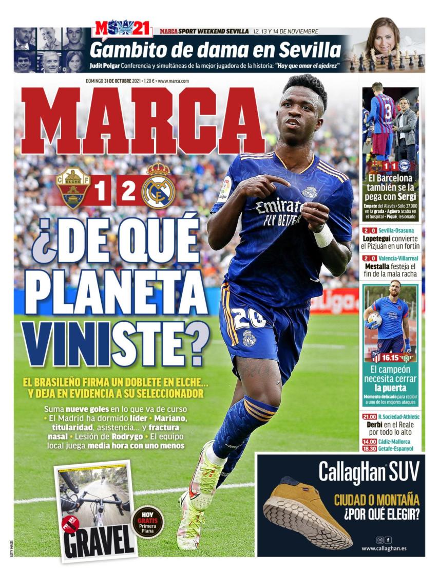 La portada del diario MARCA (31/10/2021)