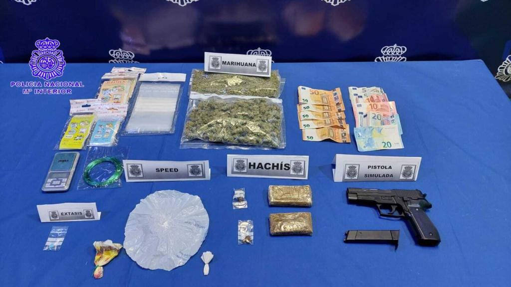 Material intervenido por la Policía Nacional