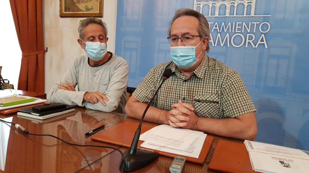 El alcalde de Zamora, Francisco Guarido y el concejal de Medioambiente, Romualdo Fernández