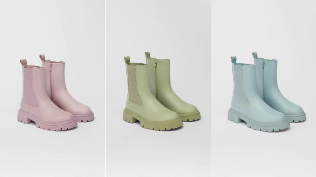 Los botines de colores pasteles de Zara Kids.