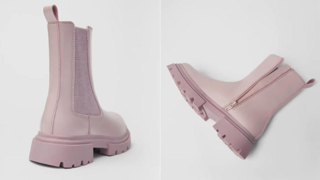 Detalles del botín monocolor de Zara Kids.