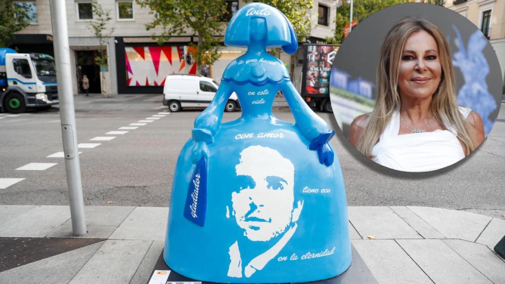 Ana García Obregón en montaje de EL ESPAÑOL junto a la menina de Álex Lequio.