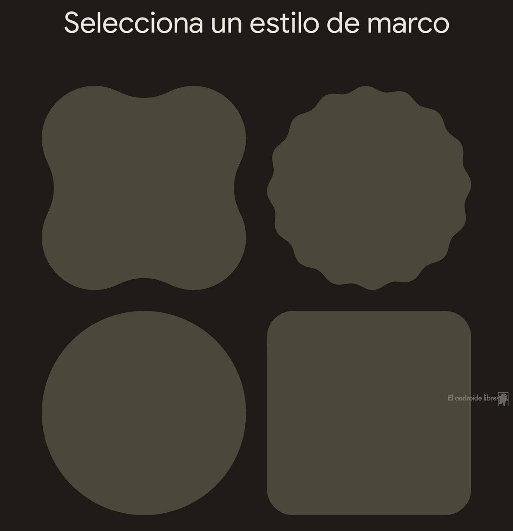 Cuatro de los estilos del widget