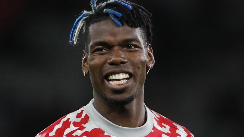 Paul Pogba, en un partido del Manchester United de la temporada 2021/2022