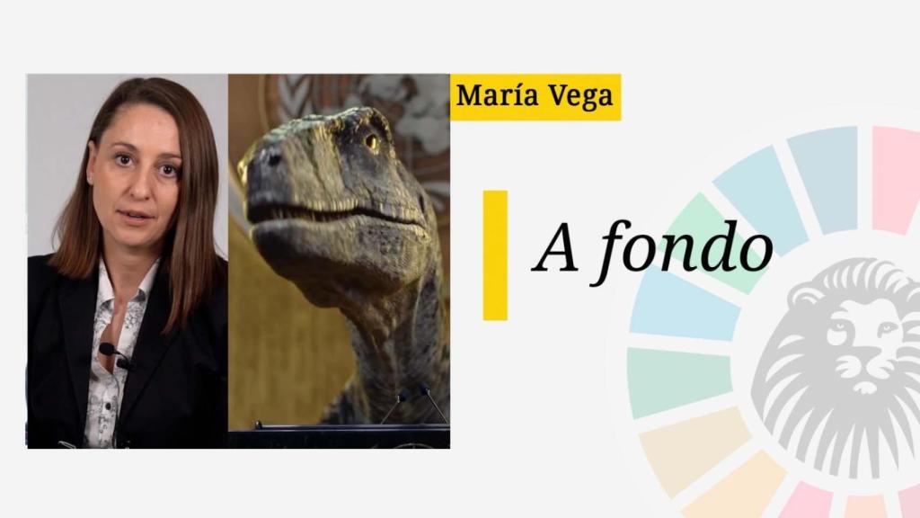 La COP26 y la extinción de la que advierte Frankie, el dinosaurio de la ONU