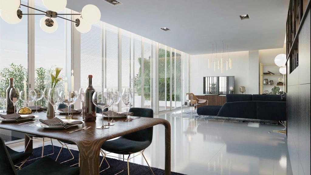 Interior de una vivienda de lujo.