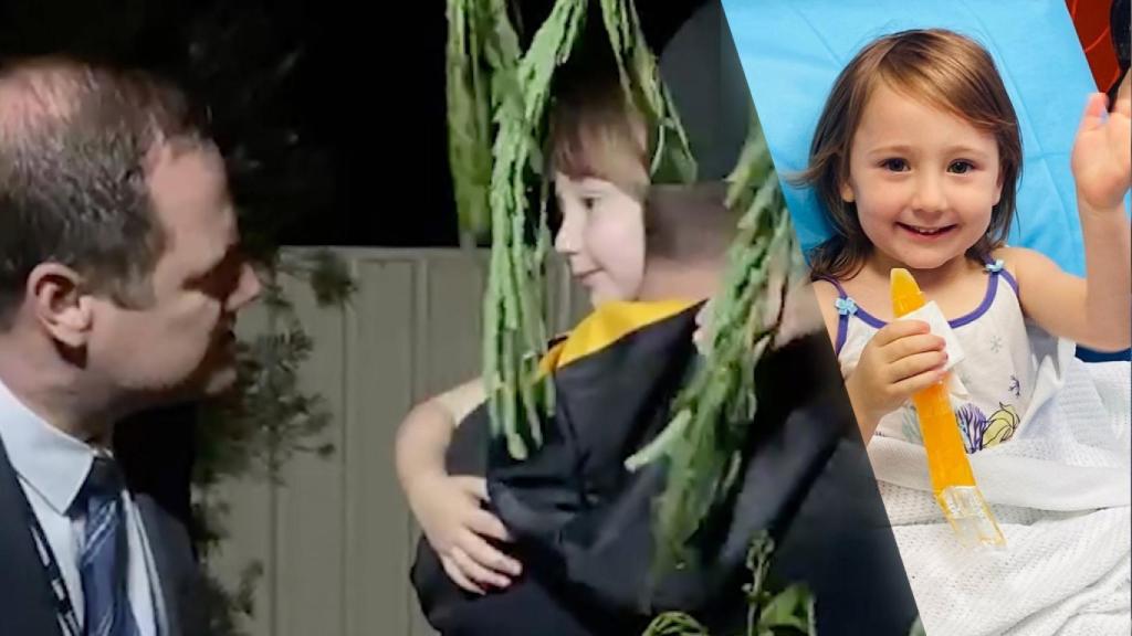 La pequeña Cloe, recatada por la policía.