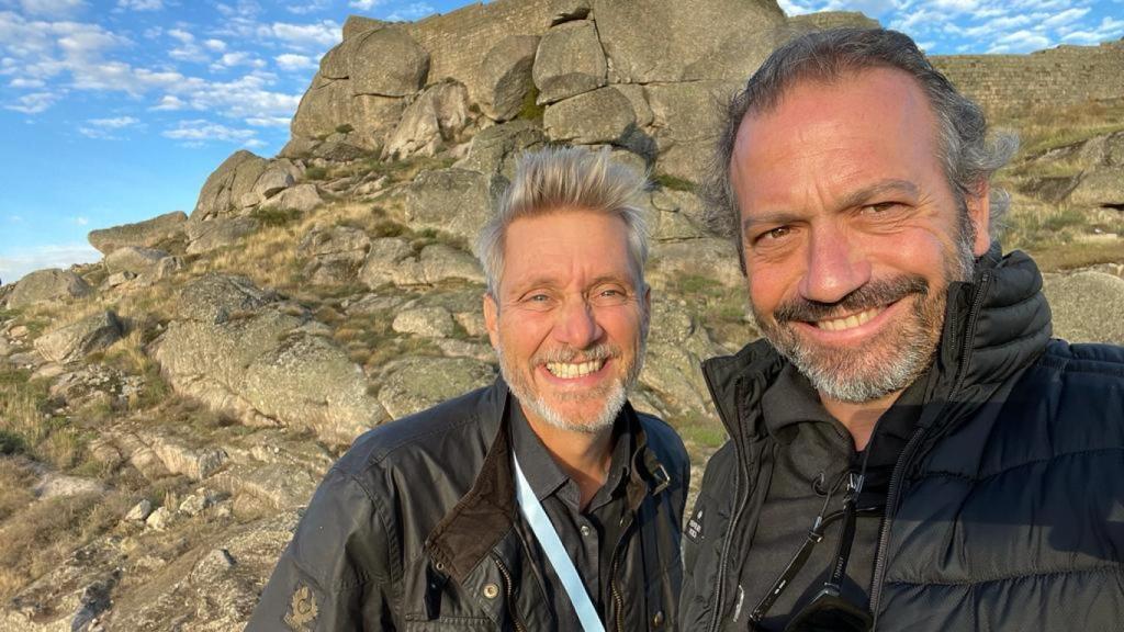 Otra foto en pleno rodaje.