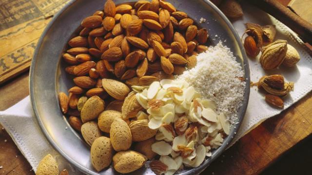 Almendras, una excelente fuente de zinc.