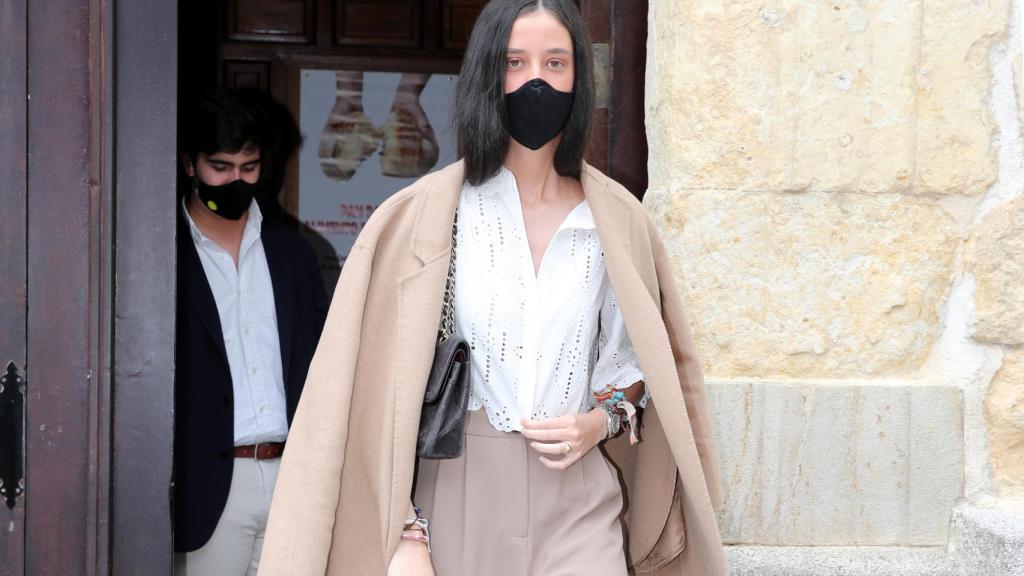 Victoria Federica durante el bautizo de la hija de Tomás Páramo y María García de Jaime.