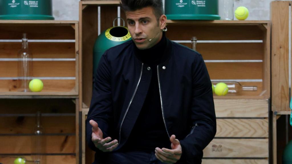 Gerard Piqué durante la presentación de la Copa Davis