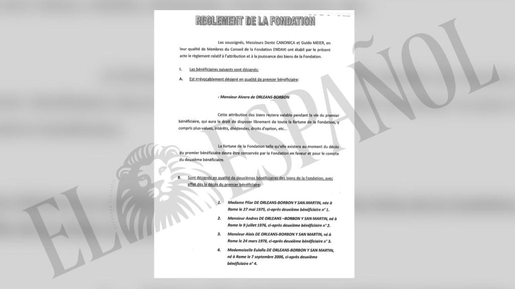 Reglamento de la Fundación Endaxi./