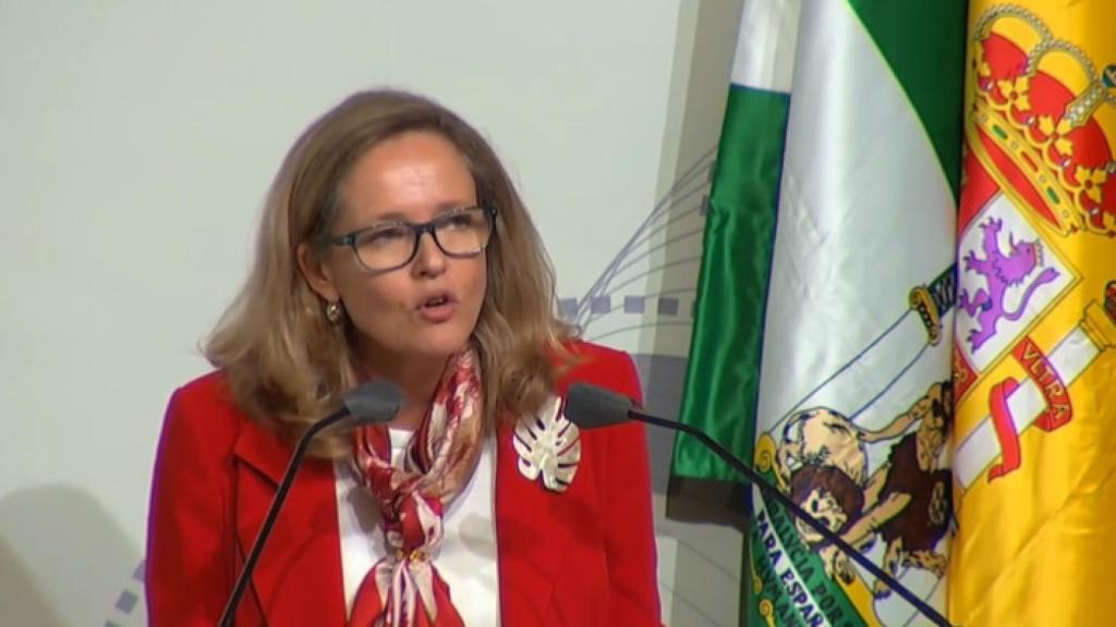 La vicepresidenta primera del Gobierno y ministra de Economía, Nadia Calviño.