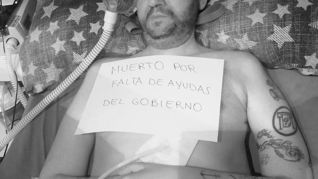 Jordi Sabaté ha llevado a cabo varias protestas para conseguir ayuda.