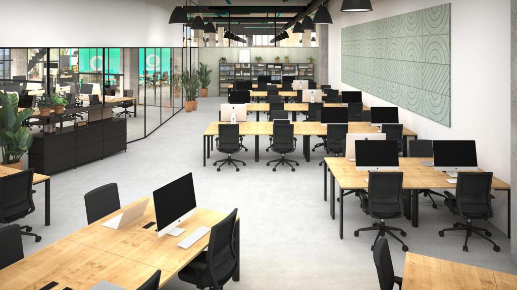 Reparto previsto en el interior del centro 'coworking'.