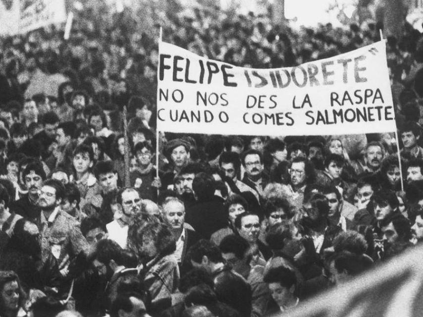 Imagen de la huelga general de 1988 que paralizó España.