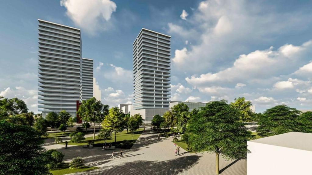 Espacios peatonales y verdes en el entorno de Nereo.