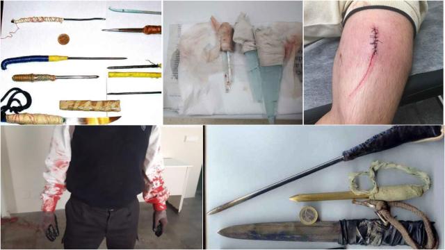 Algunos de los ataques y de los objetos incautados a los reclusos en los últimos años.