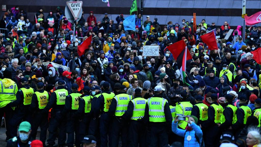 Manifestación en Glasgow por la crisis climática.